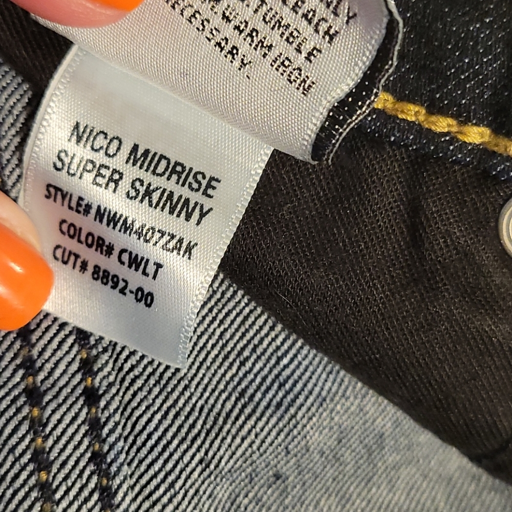 Hudson skinny jeans, 26, dark blue. Like new